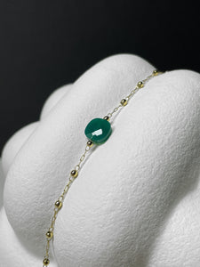 Armband aus vergoldetem Edelstahl mit Schmuckstein