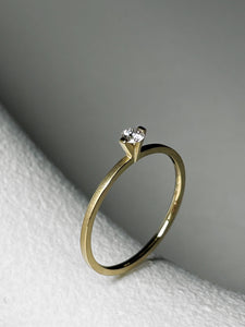 Gelbgold Verlobungsring mit Diamant