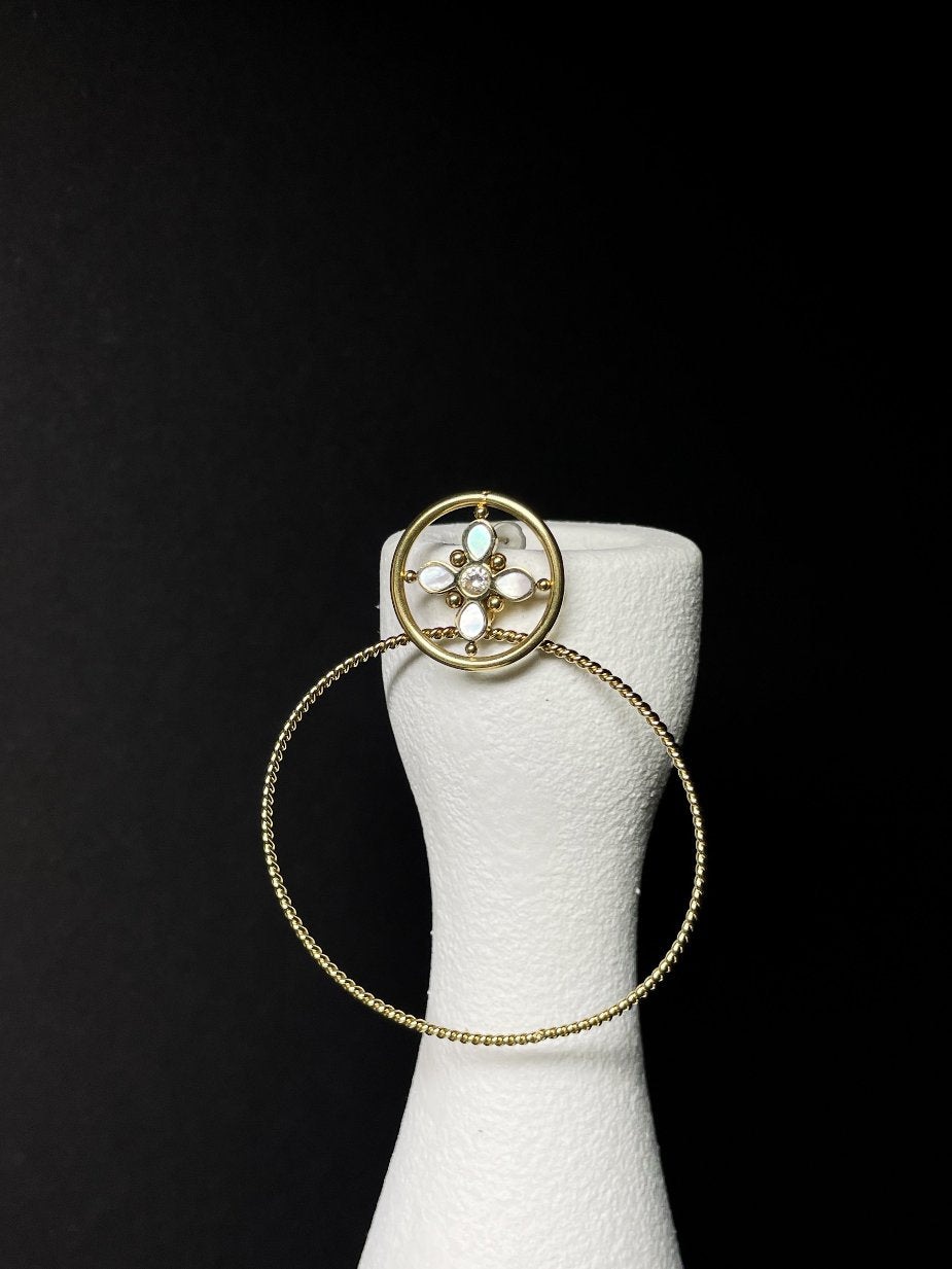 Edelstahl Ohrschmuck mit Perlmutt