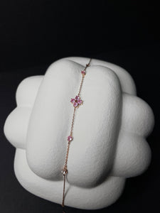 Rosegold Armband mit rosa Saphiren