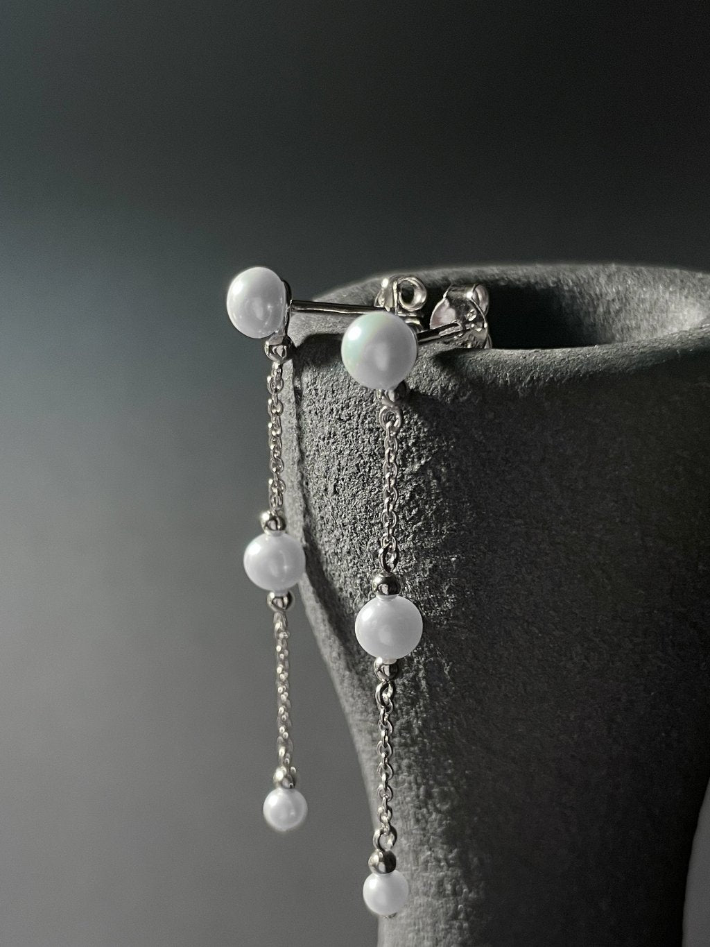 Silber Ohrschmuck mit Süßwasser-Zuchtperlen