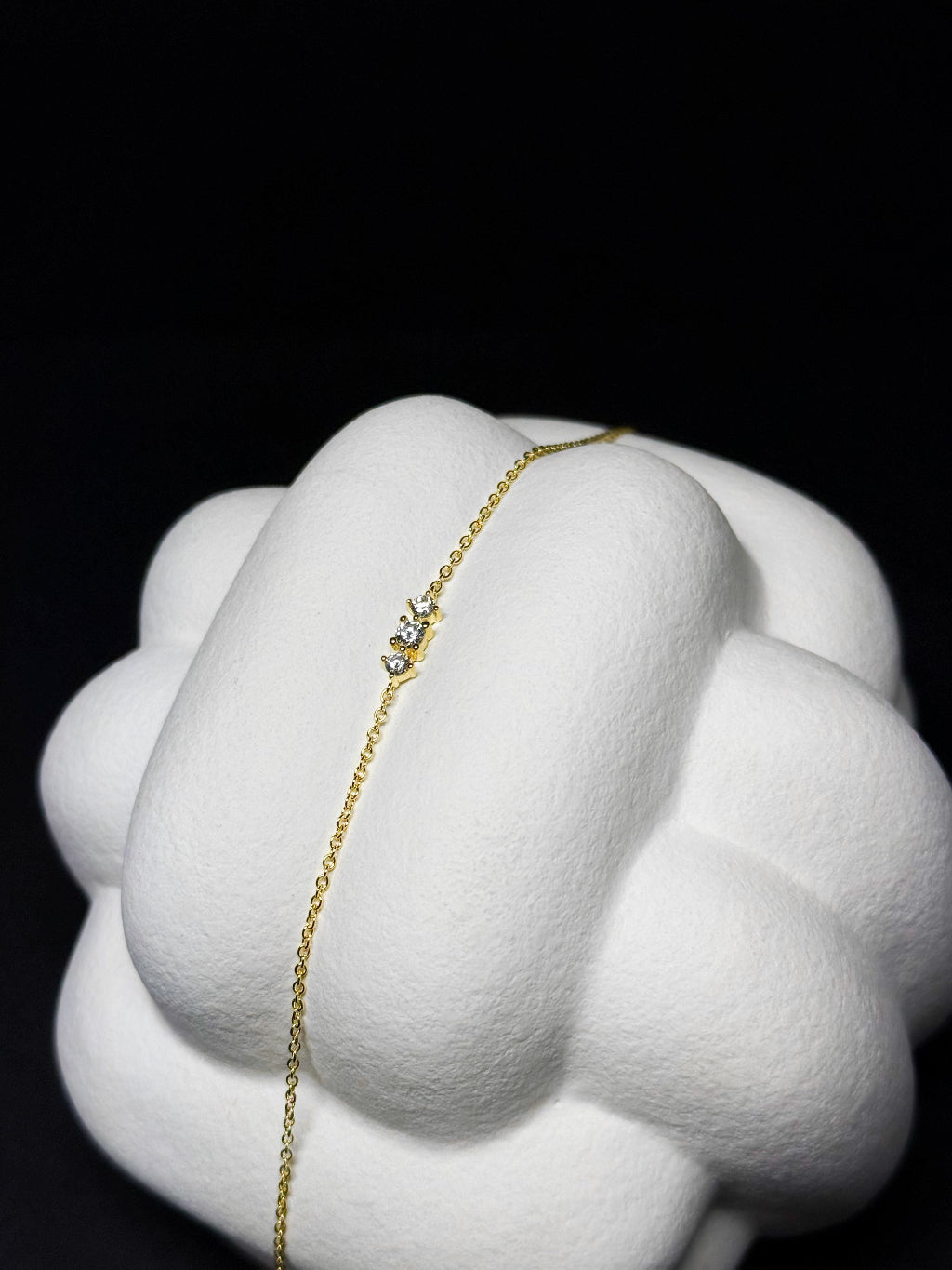 Silber vergoldetes Armband mit Zirkonia