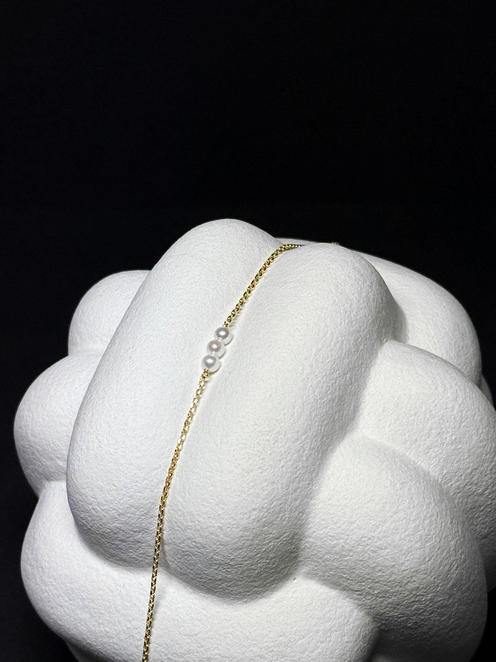 Silber vergoldetes Armband mit Süßwasser-Kulturperlen