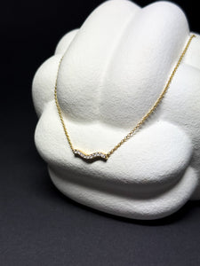 Silber vergoldete Halskette mit Zirkonia