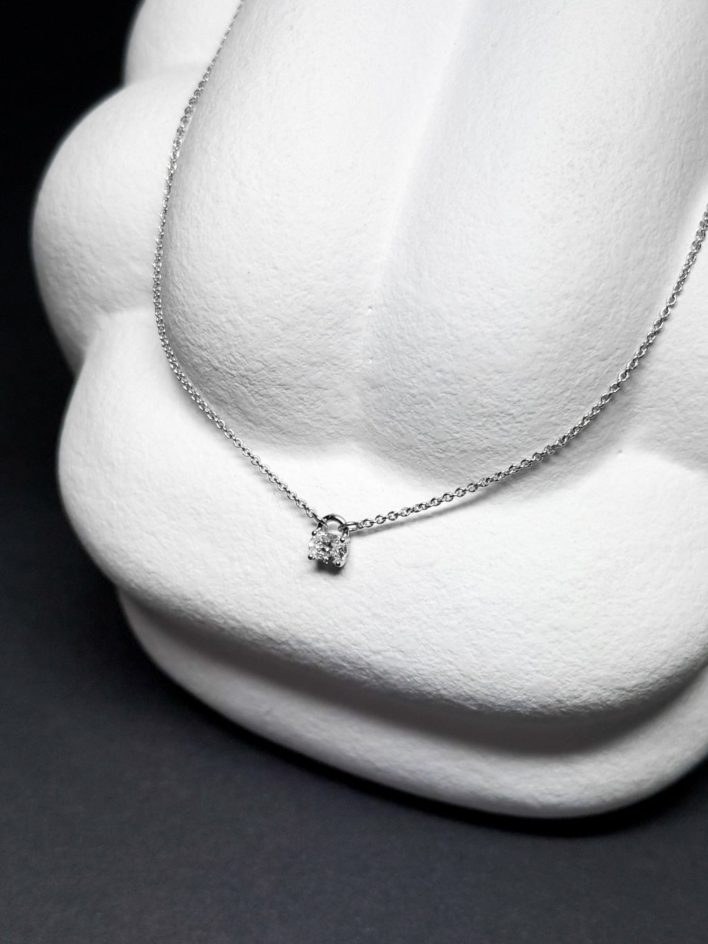 Silber Halskette mit Zirkonia