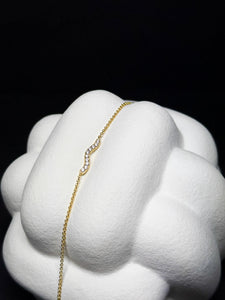 Silber vergoldetes Armband mit Zirkonia