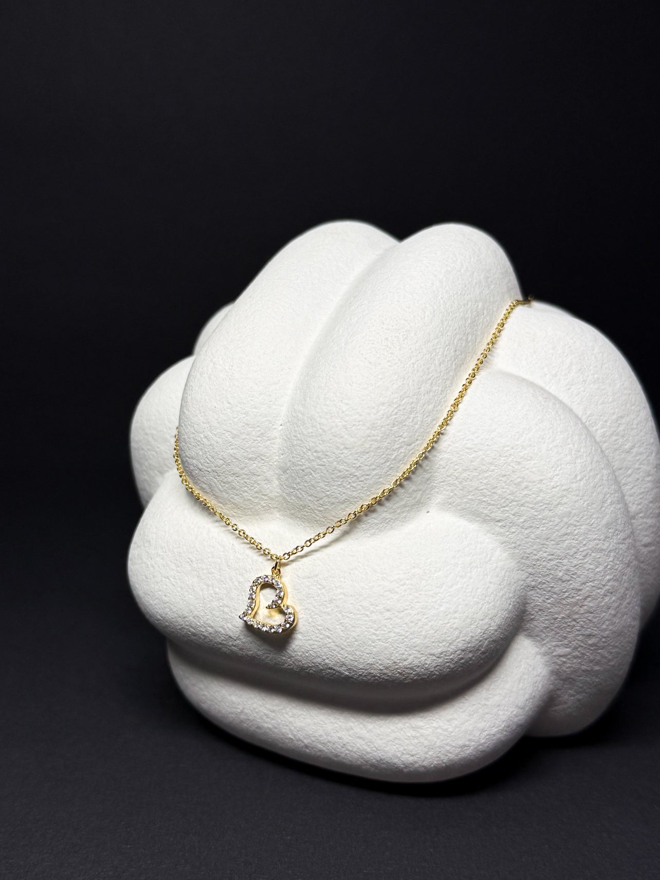 Silber vergoldete Halskette mit Zirkonia