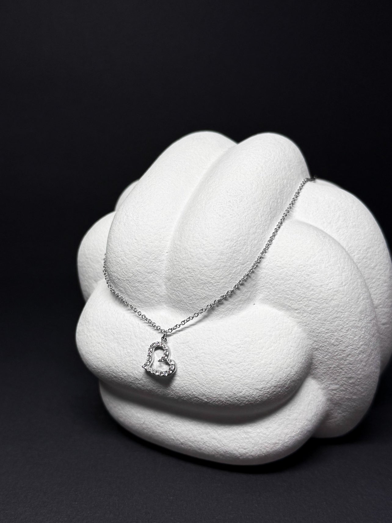 Silber Halskette mit Zirkonia