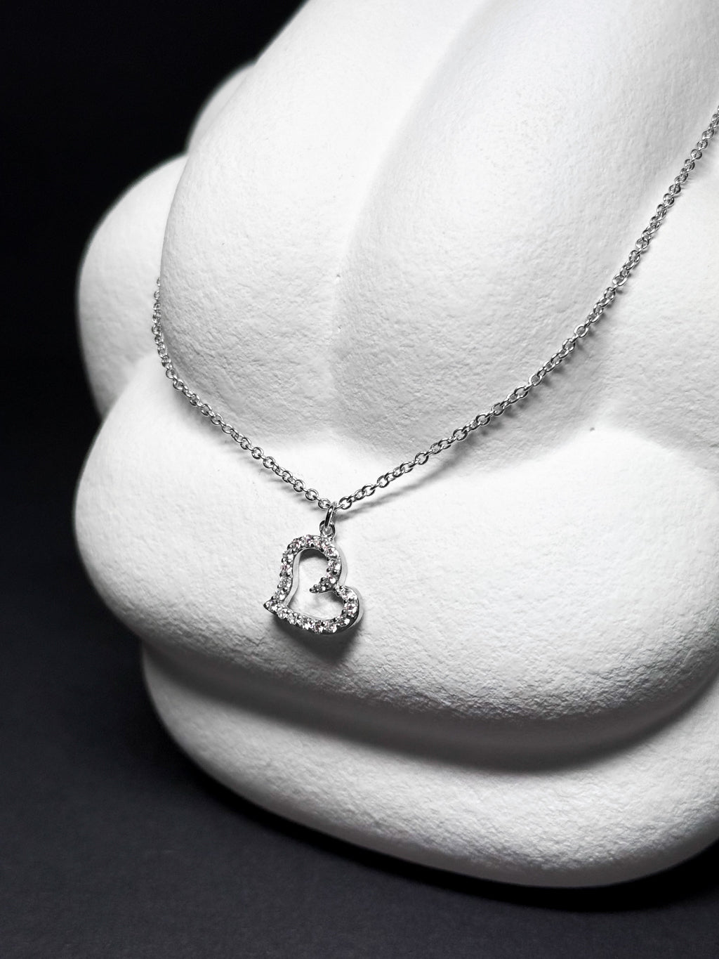 Silber Halskette mit Zirkonia