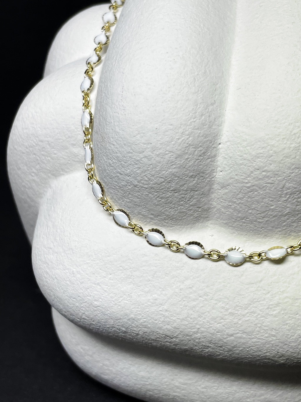 Silber Halskette mit Emaille