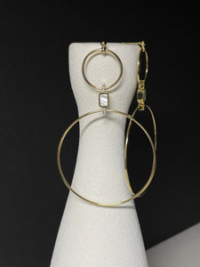 Statement Ohrschmuck aus Edelstahl mit Perlmutt