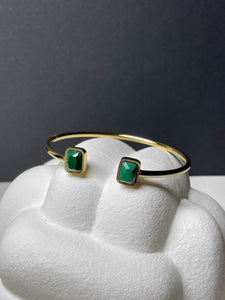 Edelstahl Armband mit Malachit