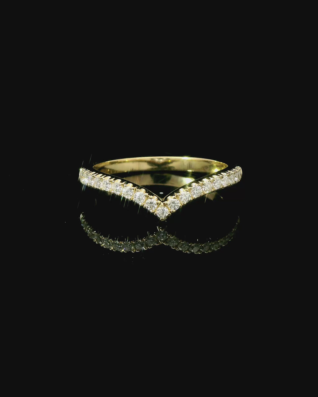 Diamantring in Gelbgold