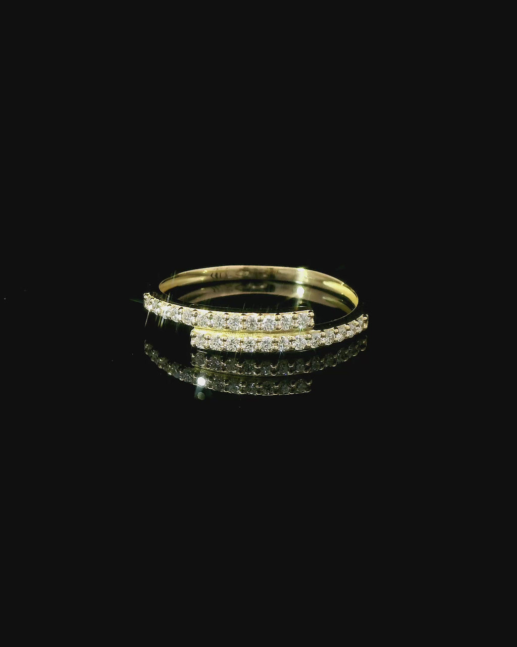 Diamantring in Gelbgold