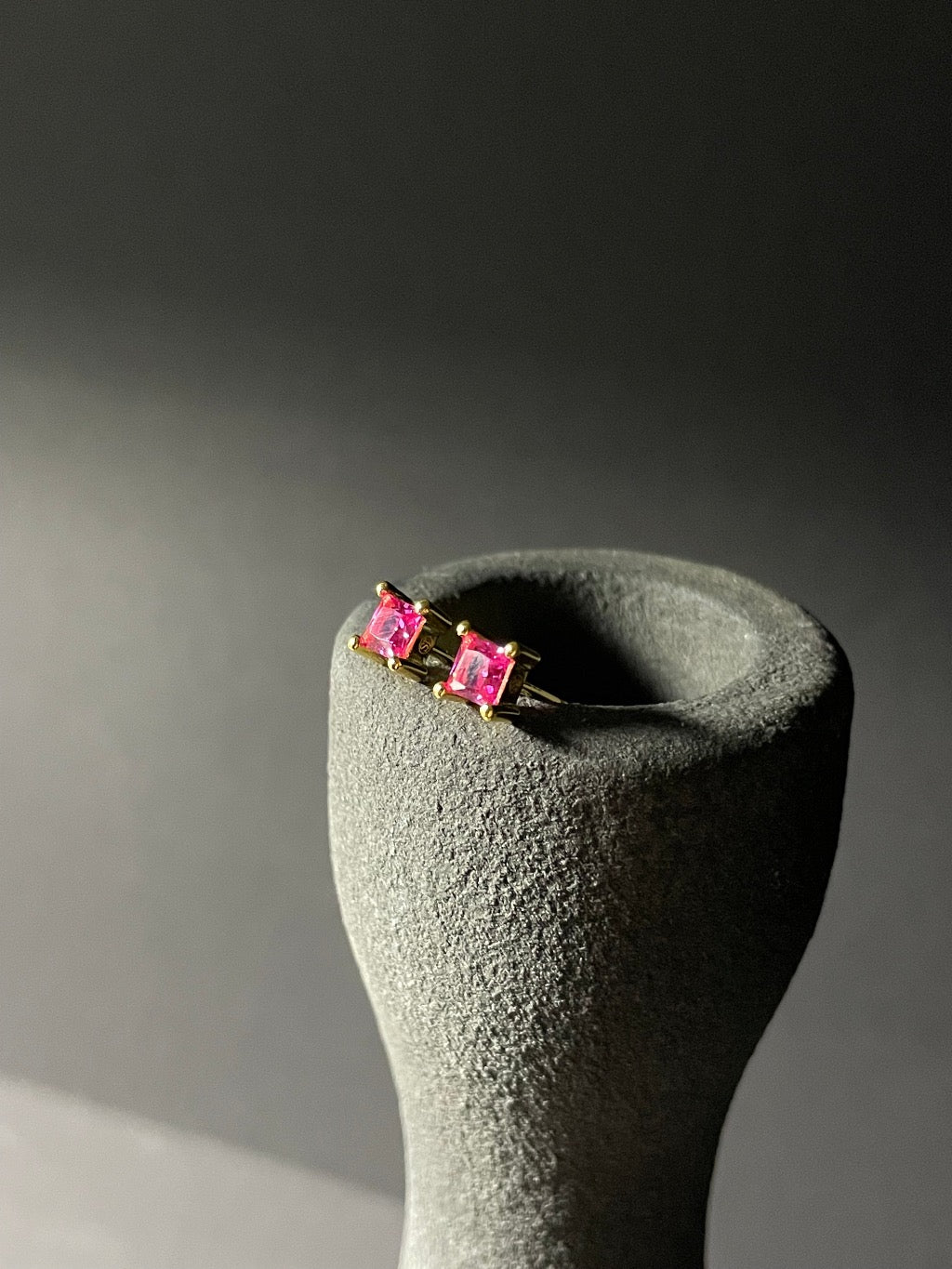 "Ellera Quadrato Pink" Ohrstecker