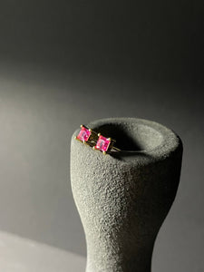 "Ellera Quadrato Pink" Ohrstecker