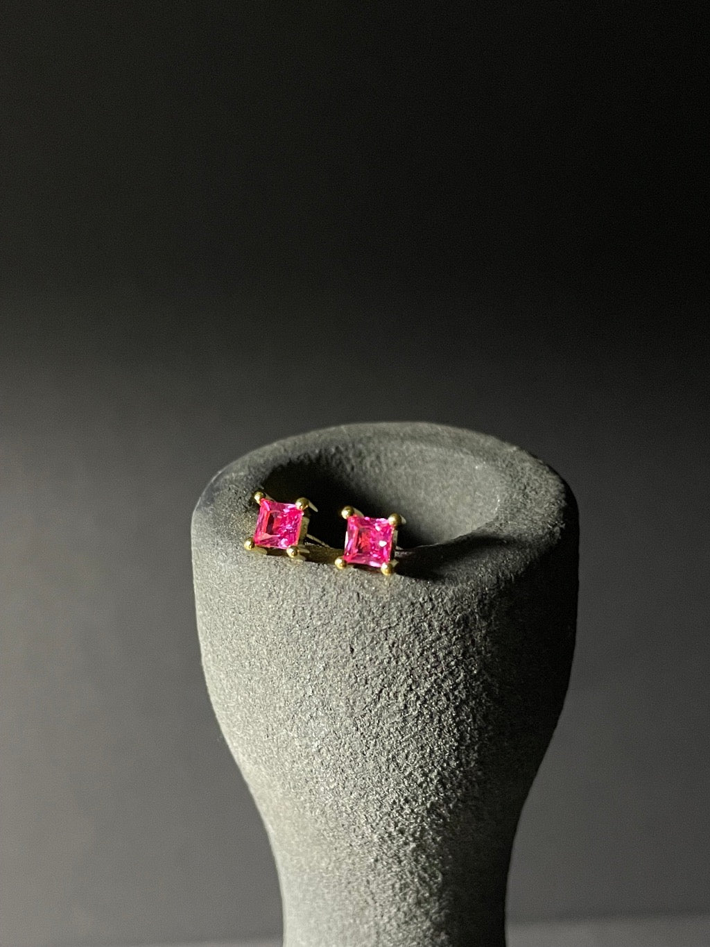 "Ellera Quadrato Pink" Ohrstecker
