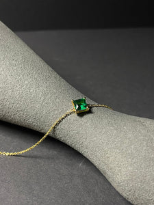 "Ellera Quadrato Green" Armband