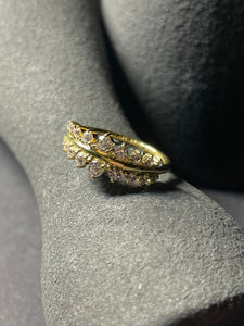 Silber vergoldeter Ring mit Zirkonia