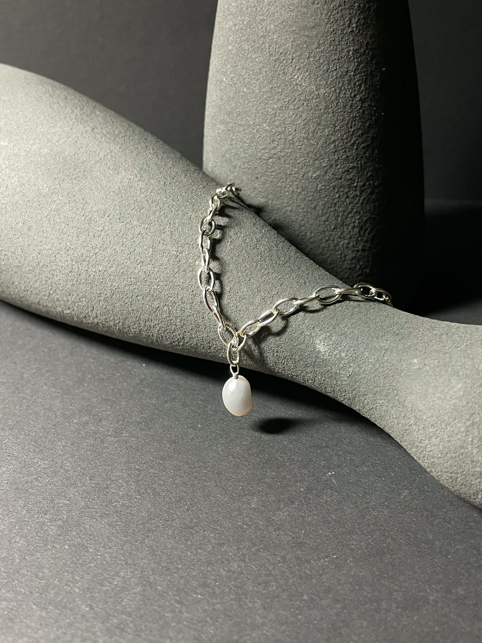 Silberarmband mit Süßwasser-Zuchtperle